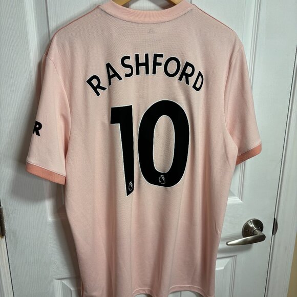 adidas 2018/2019 Manchester United Away Soccer Jersey XL RASHFORD #10 - Picture 2 of 2